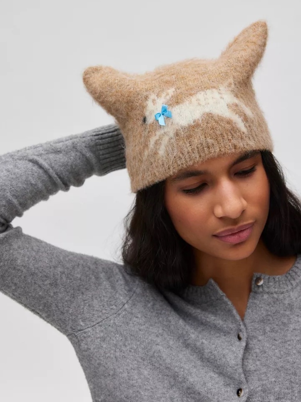 Urban Outfitters Mylo Fawn Beanie One Size